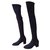 Valentino Suede over-the-knee boots Black  ref.25535
