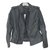 Zadig & Voltaire Biker jacket Grey Leather  ref.25556
