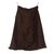 Chanel Falda de tweed marrón Castaño Lana  ref.25700