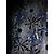 Giacca Armand Ventilo in Velluto Nero con Perline Blu - vista 3