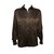Camisa de seda + abotoaduras Chanel Chocolate  ref.25838
