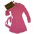 Calvin Klein Vestido de camisa Rosa  ref.26052