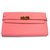 Hermès Kelly long wallet Cuir Rose  ref.26950