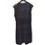 Pinko Schwarzes Wollkleid mit Karomuster und Kunstleder Einsätzen - Ansicht 2
