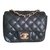 Chanel Timeless mini square Black Leather  ref.27101