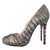 Christian Louboutin Heels Silvery Leather  ref.27220