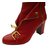 Moschino Ankle Boots Red Leather  ref.27488