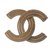 Chanel Broche Dourado Metal  ref.27956