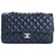 Chanel TIMELESS Azul Couro  ref.28042