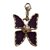 Yves Saint Laurent Pendant necklace Golden Purple Metal  ref.28053