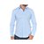 Emporio Armani camisa de luz casual azul luz masculina nwt Algodão  ref.28447