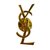 Yves Saint Laurent Brooch Golden Metal  ref.28709