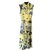 Gucci Ärmelloses Kleid mit Blumendruck Gelb Seide  ref.29418
