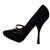 Louis Vuitton Suede heels Black  ref.29691