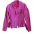 Versace Biker jackets Pink Deerskin  ref.29827