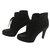 French Connection Bottines Cuir Noir  ref.30062