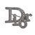 Dior Broche strass logo Plaqué argent Argenté  ref.30654