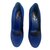 Yves Saint Laurent Calcanhares Azul Pele de cordeiro  ref.30769