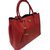 Prada Saffiano alinhado Bag Vermelho Couro  ref.30772