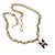Yves Saint Laurent Long necklace Golden Metal  ref.30907