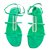 Hermès Infini Sandals Green Leather  ref.30924