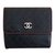 Chanel Geldbörse Schwarz Leder  ref.30973