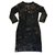 Chanel Vestido Negro Lana Acero  ref.31079