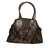 Fendi Handbag Chocolate Leather Silk  ref.31114