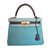 Hermès Kelly 28 saco em 3 cores Azul Couro  ref.31166