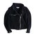 Sandro Biker jacket Black Cotton  ref.31378