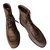 Tod's Boots plates en cuir Marron  ref.31397