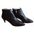 Chanel Ankle Boots Black Leather  ref.31497