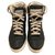 Marc by Marc Jacobs Sapatilhas High Top Preto Couro  ref.31517