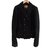 John Galliano Leather and Wool Jacket Black Suede  ref.31580