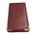 Cartier Cell Phone Case C Dark red Leather  ref.31670
