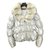 Balmain Rex Fur Puffer Coat Silvery Polyester  ref.31746