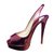 Christian Louboutin Lady peep slingback Red Leather  ref.31857