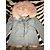 Parka Mr and Mrs Furs de algodón gris con forro de piel - vista 3