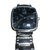 Autre Marque Alfex diseño para hombre dial negro nuevo reloj de pulsera Plata Acero  ref.32324
