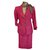 Yves Saint Laurent Skirt suit Pink Silk  ref.32506
