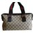 Gucci Handbag Beige Leather Cloth  ref.32665