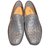 PRADA BRAND NEW MEN'S OSTRICH LEATHER DRIVING SHOES Grey  ref.32879