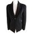 Gianni Versace Couture Fur Trimmed Wool Cardigan Jacket Black  ref.33143