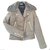 Yves Salomon Biker jacket Taupe Leather  ref.33245