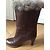 Véronique Branquinho Botas de piel Chocolate - vista 7