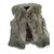 Sam Rone Felllose Weste Beige Pelz