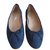 Chanel Zapatillas de ballet Azul Suecia  ref.33708