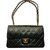 Chanel Timeless classic model Black Leather  ref.33739