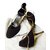 Pierre Hardy Heels Brown Golden Leather Cloth  ref.34090