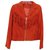 Ikks Jacket Red Leather  ref.34163